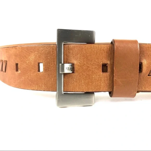 Kenneth Cole Genuine Leather Woven Brown Belt